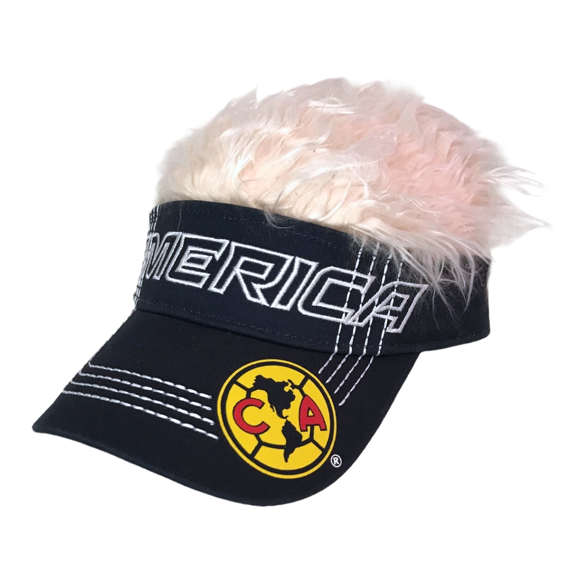 Gorra Tipo Visera Con Pelo Artificial Del Equipo Del América