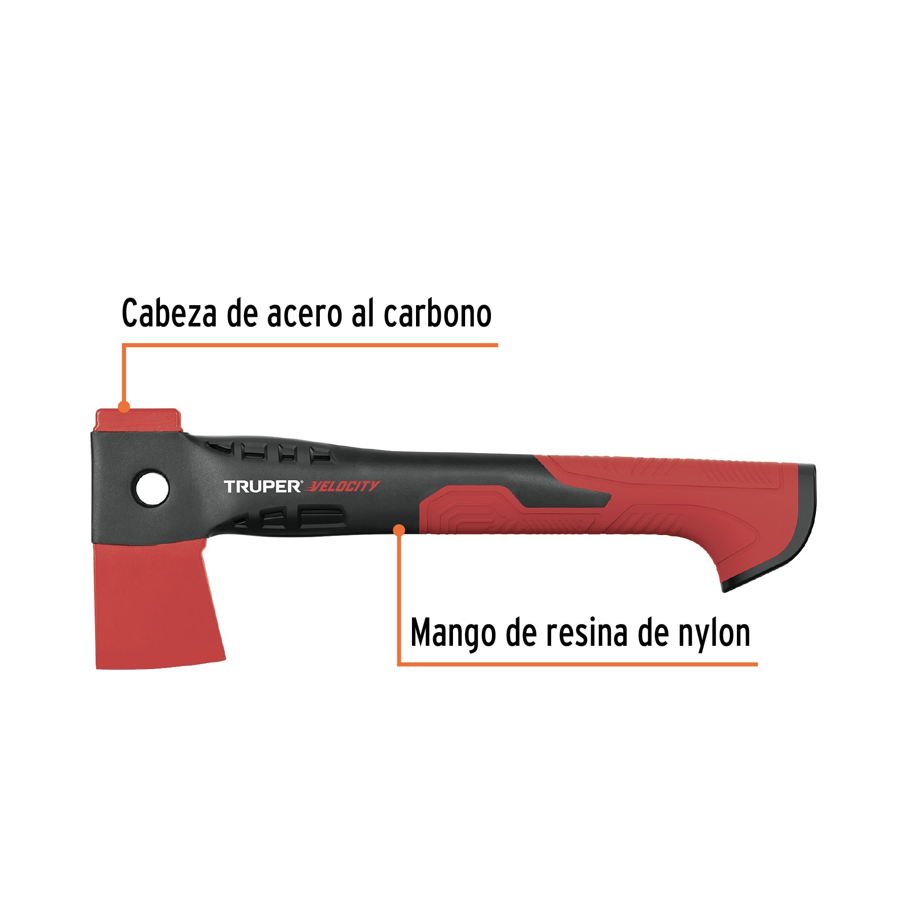 HACHA CAZADORA 1 LB MANGO DE NYLON DE 14", TRUPER VELOCITY TRUPER 100175