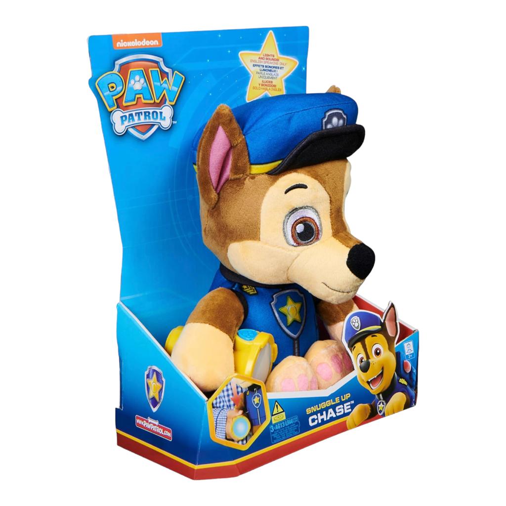 Paw Patrol Snuggle Up Peluche Chase Con Sonido Y Linterna