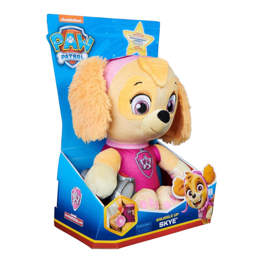 Paw Patrol Snuggle Up Peluche Chase Con Sonido Y Linterna