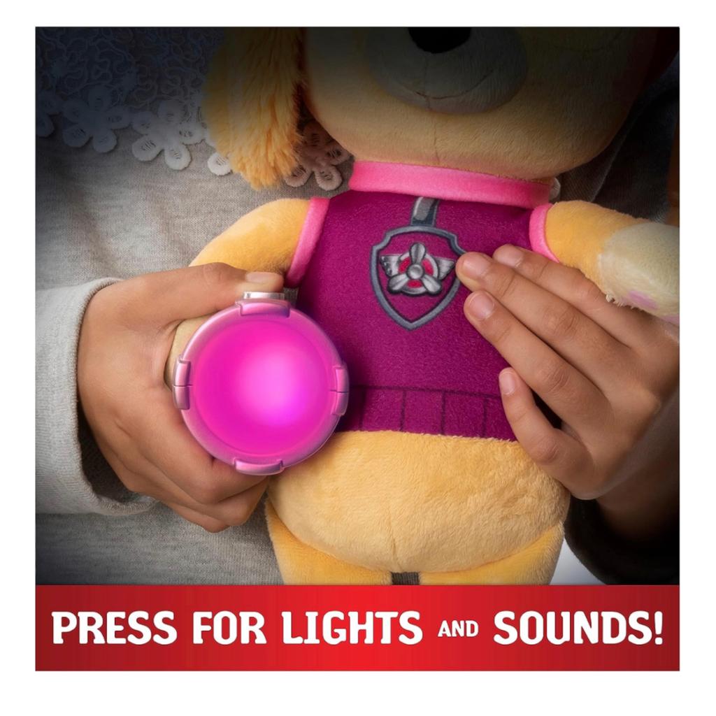 Paw Patrol Snuggle Up Peluche Chase Con Sonido Y Linterna