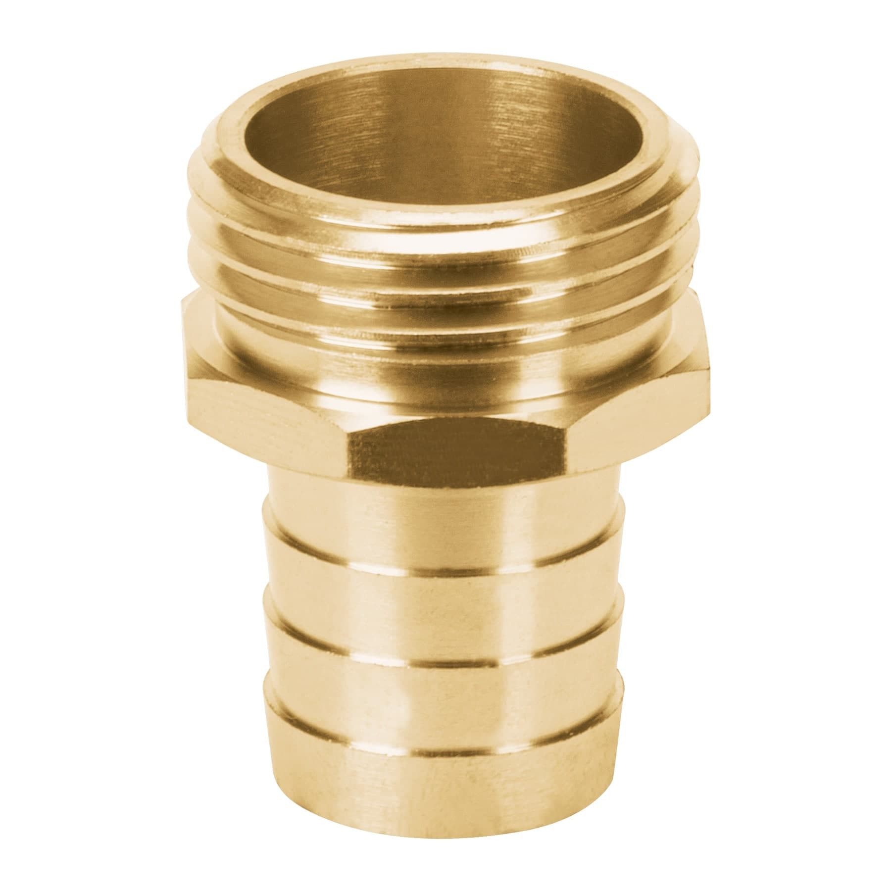 CONECTOR 3/4" MACHO DE LATÓN SÓLIDO PARA MANGUERA, TRUPER 12287