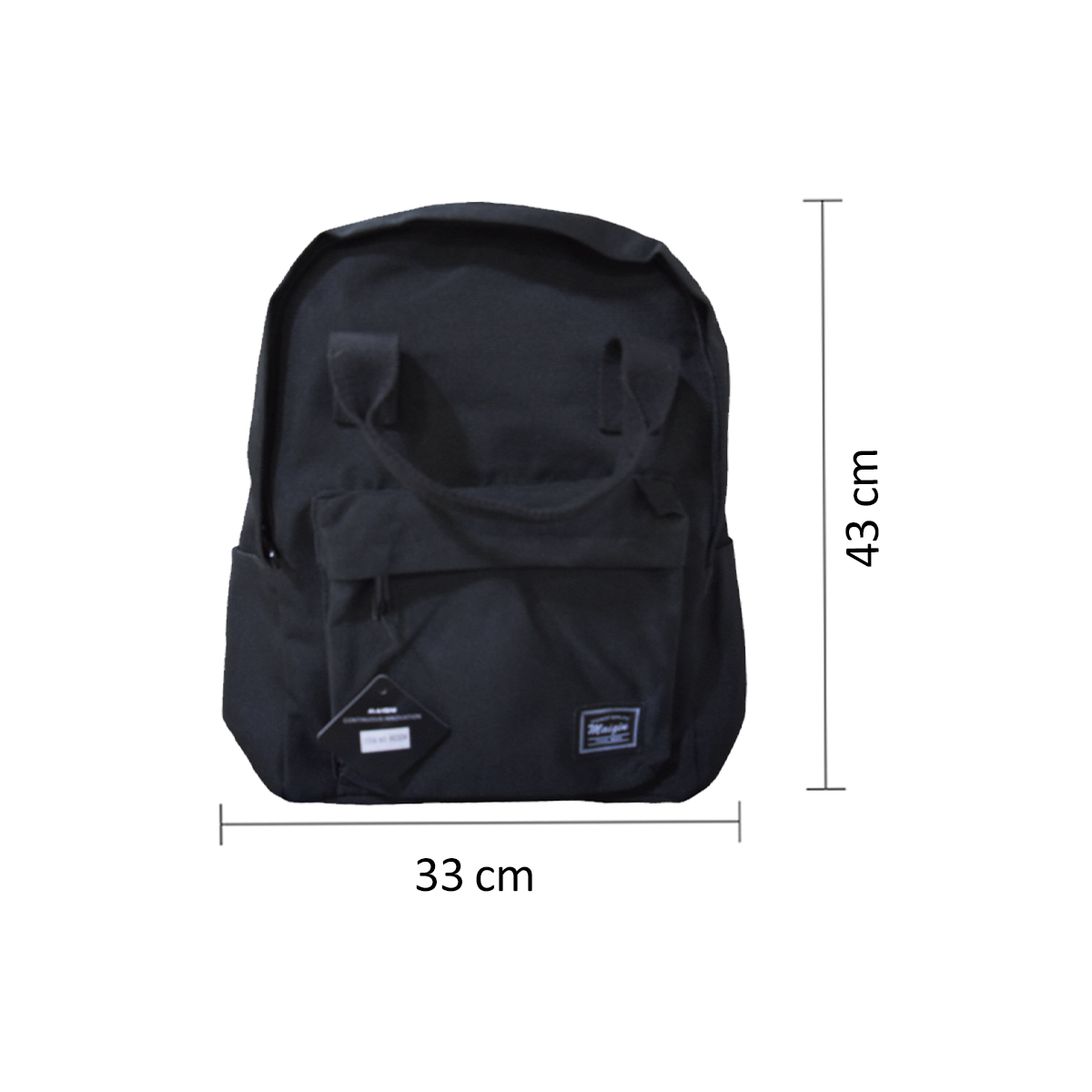 Mochila Clasica Maiqiu Unisex Negro
