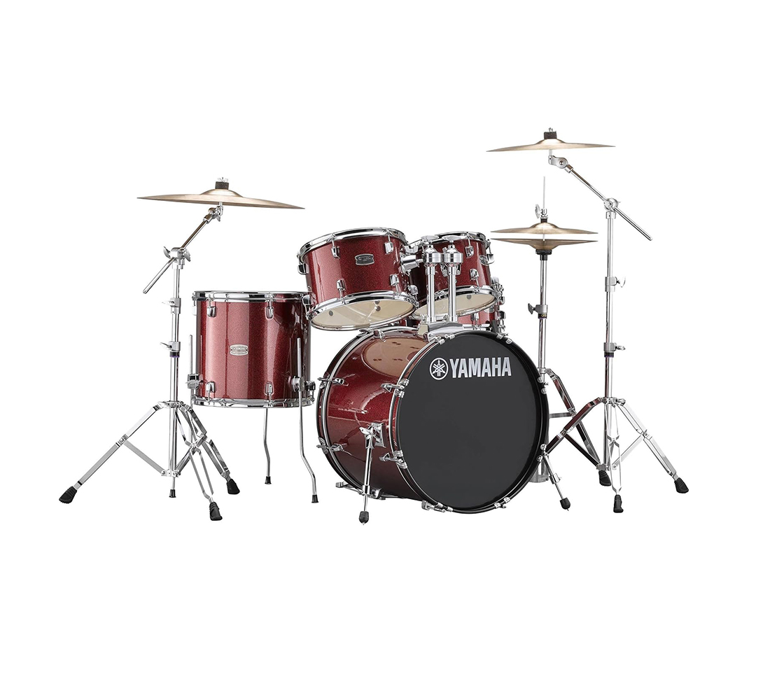 Batería Rydeen Burgandy 5 Piezas C/Set de Platillos Paiste J014USET