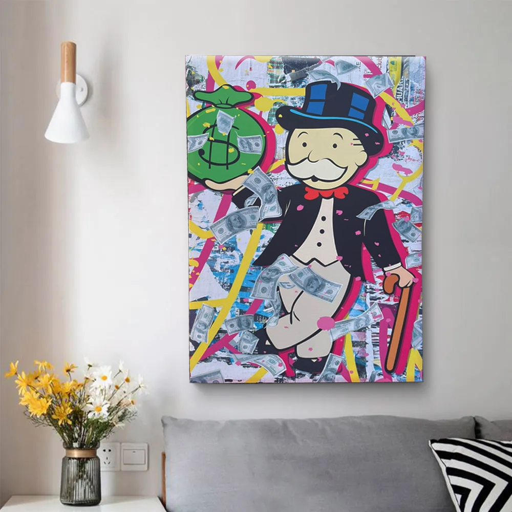 CUADRO DECORATIVO CANVAS 90x60 DISEÑO MONOPOLI impresión GRAN FORMATO