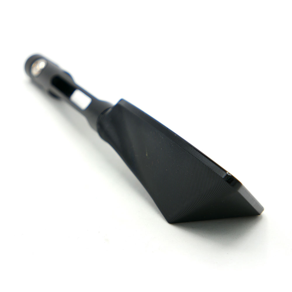 Espejo Para Moto Rasen Deportivo Con Vidrio Azul Tipo Rebanada Universal            Negro