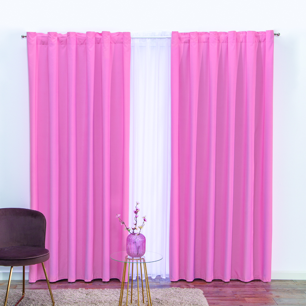 Cortina decorativa larga Suavitec Neo Rosa