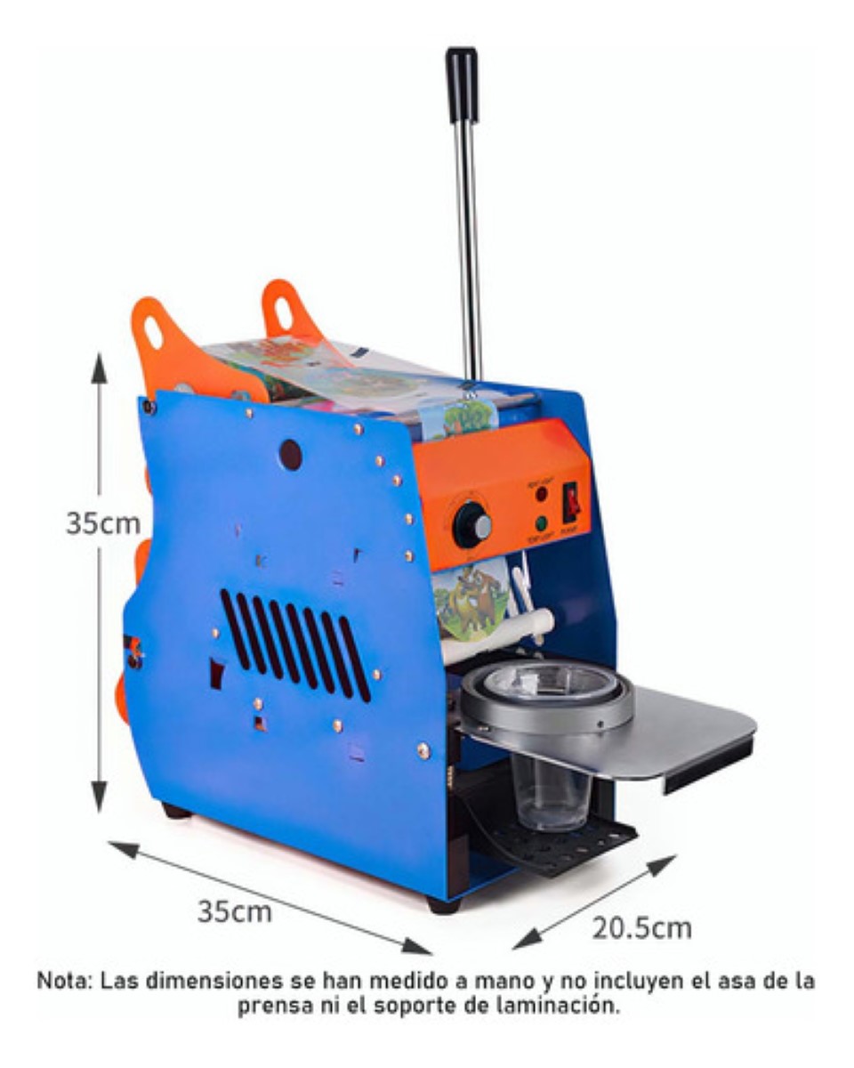Máquina De Sellado Manual De Vasos Con Control D/temperatura AZUL
