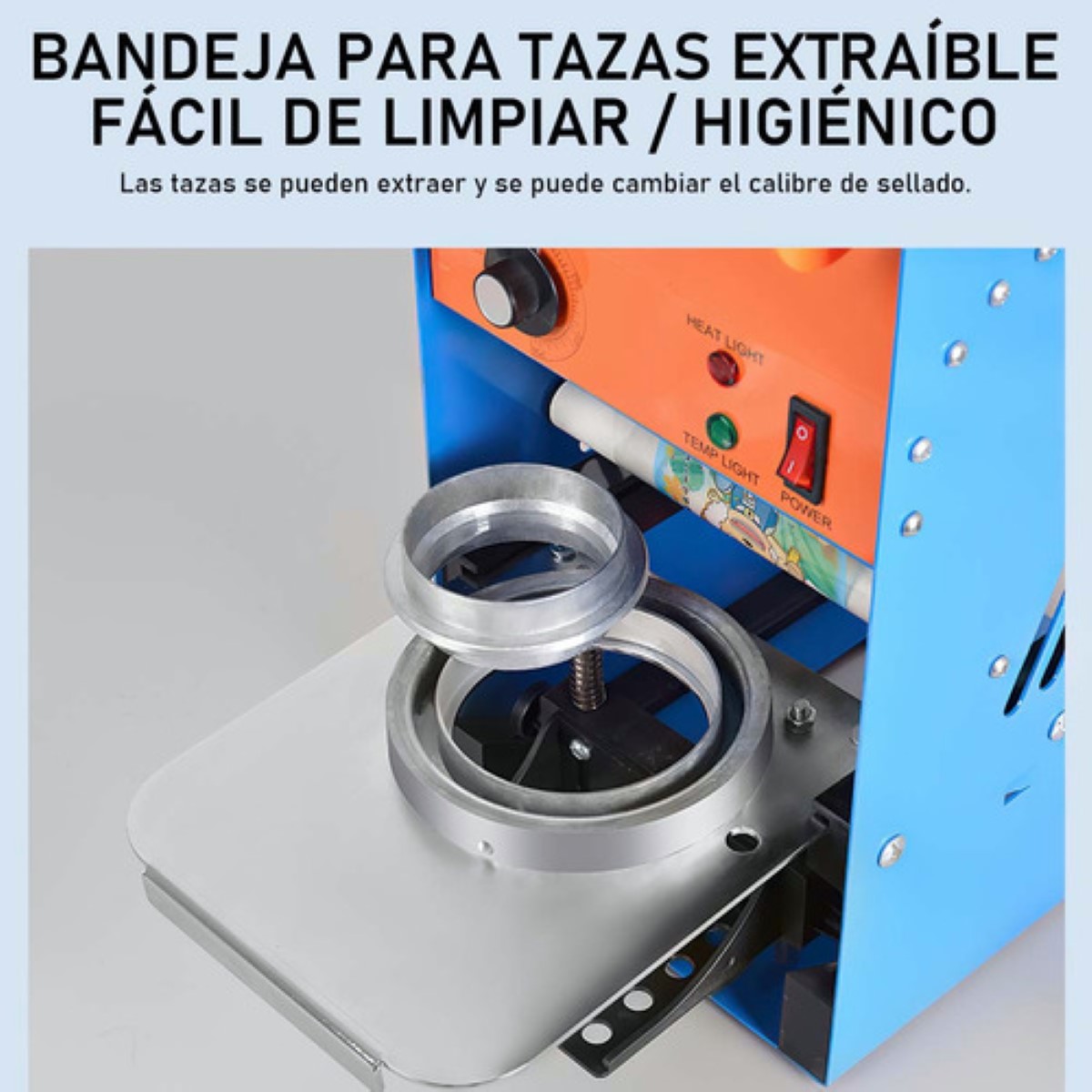 Máquina De Sellado Manual De Vasos Con Control D/temperatura AZUL