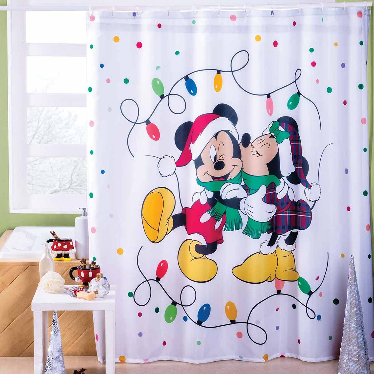 Cortina de baño Minnie Navidad