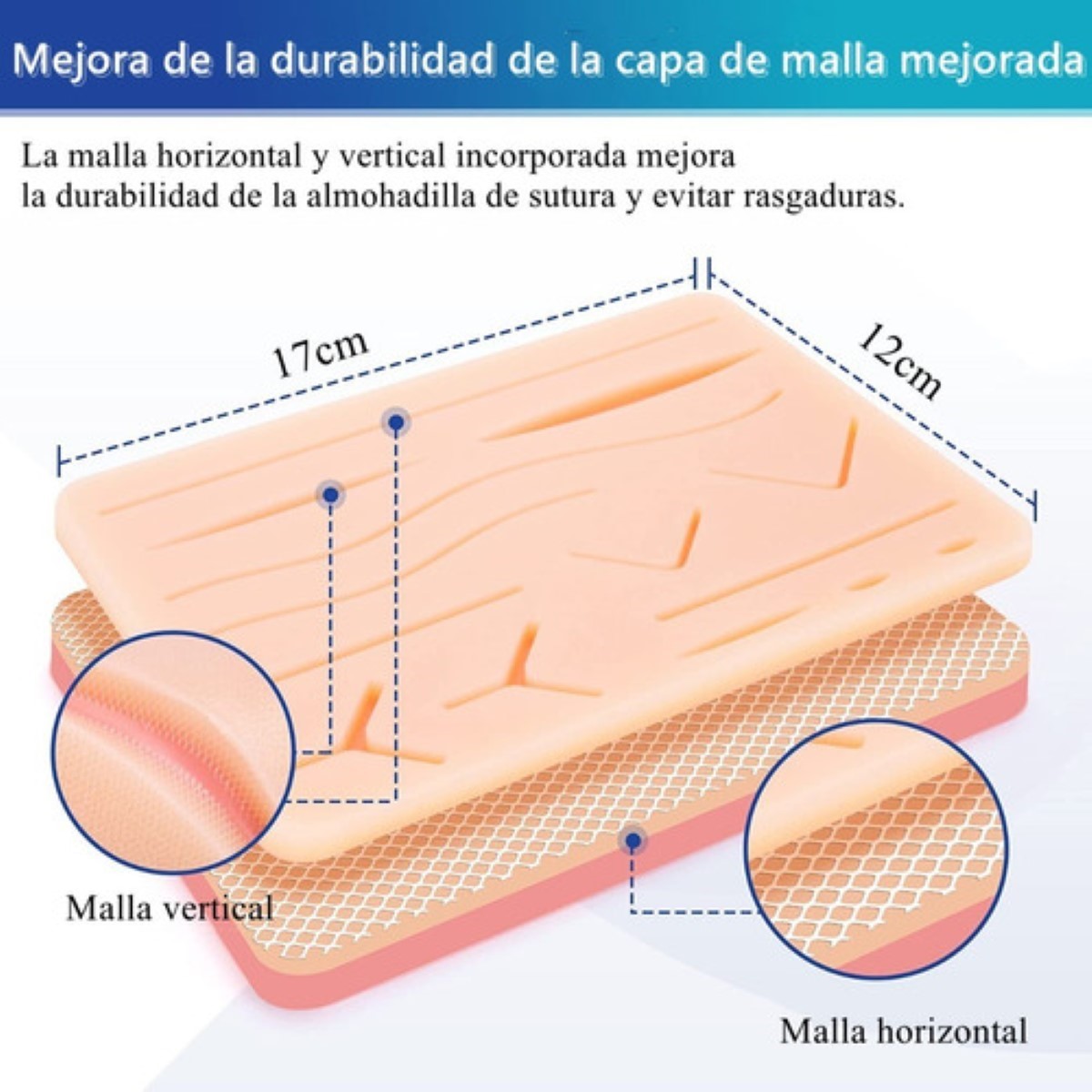 Kit De Práctica De Suturas Modelos Anatómicos rojo
