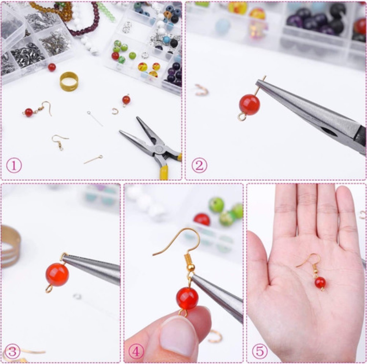 686 Piezas Bisuteria Kit Para Hacer Aretes Alambre De Cobre