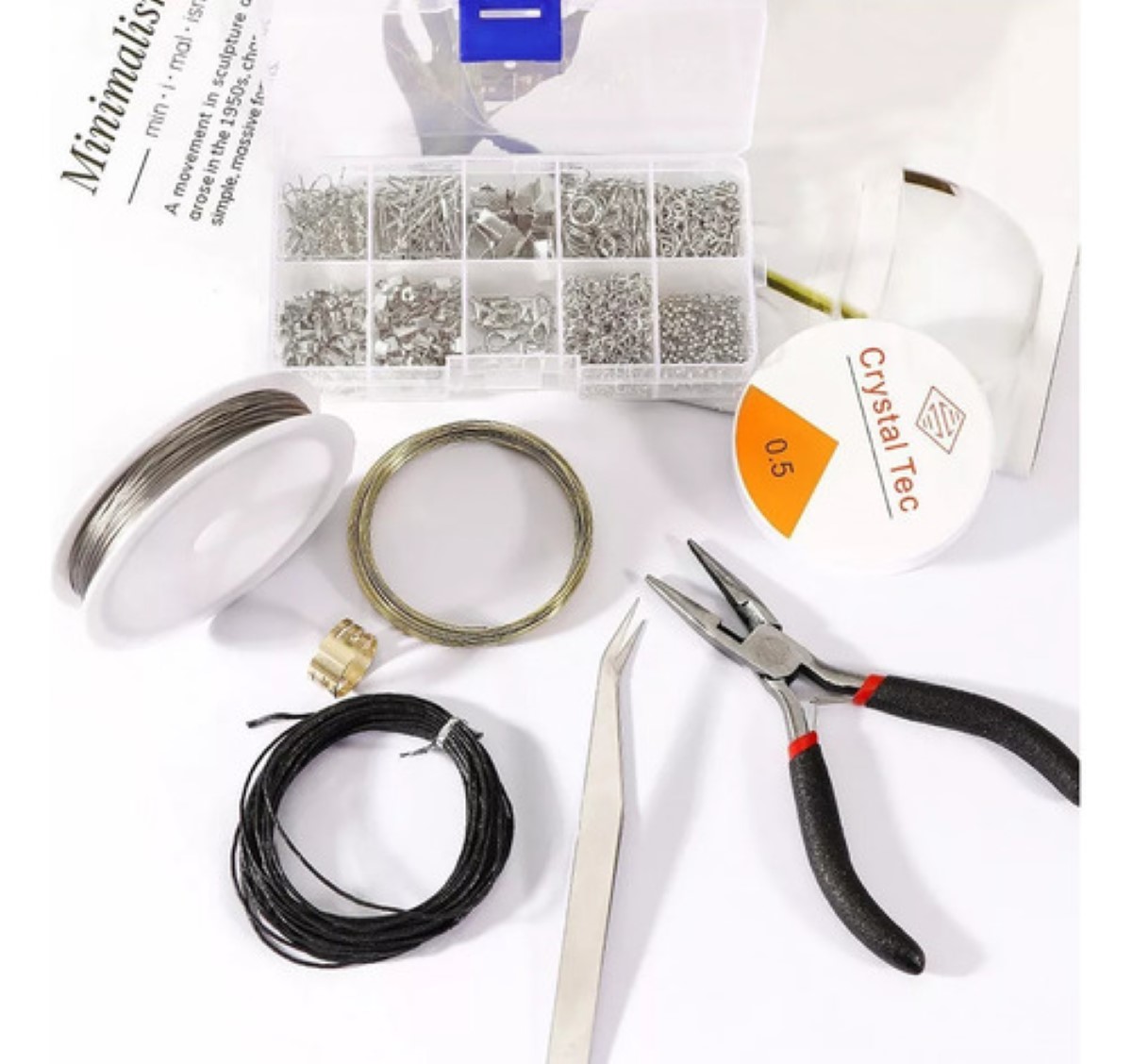 Kit De Bisutería Para Hacer Aretes, Joyas, 712 Piezas plata