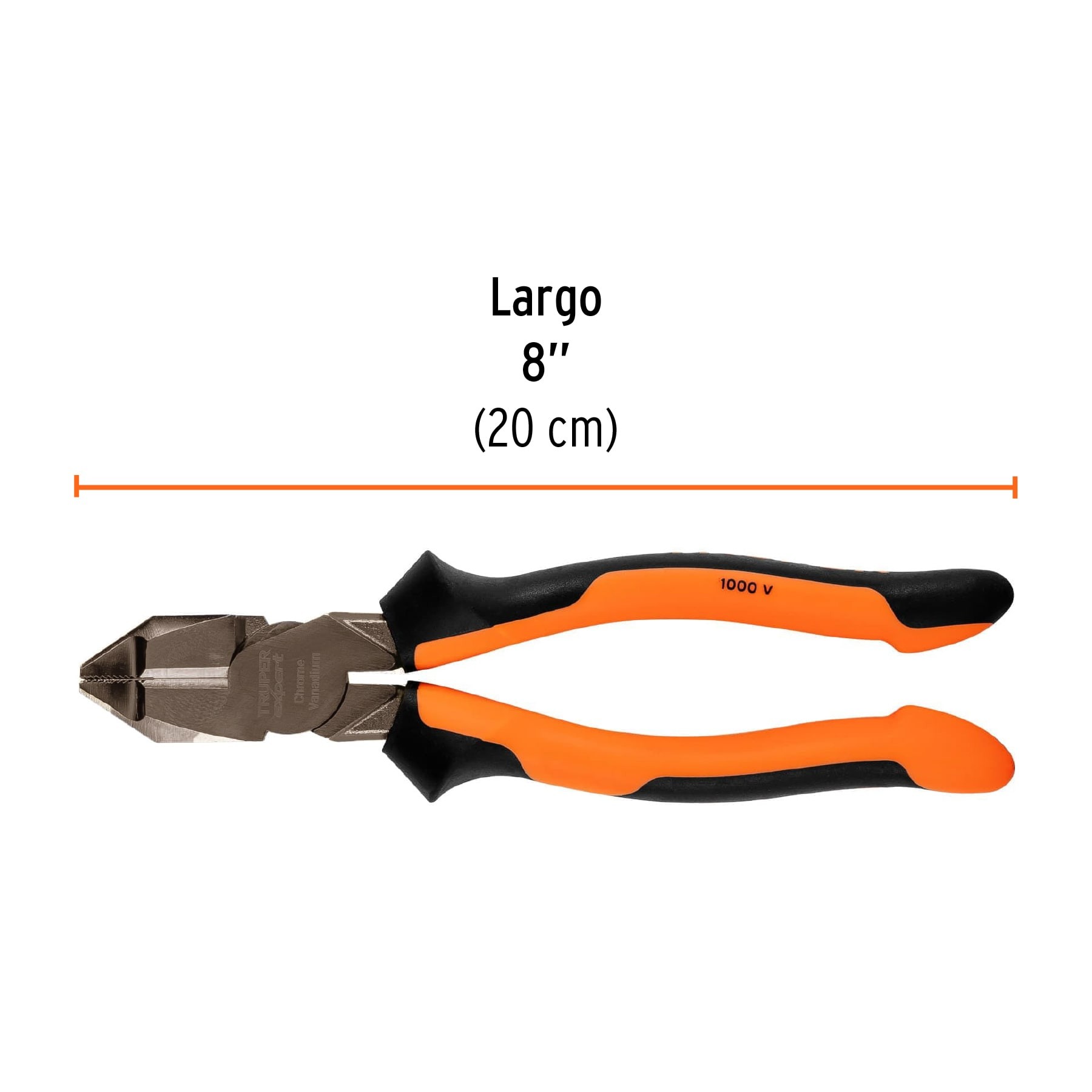 PINZA ELECTRICISTA 8" USO RUDO, ALTA PALANCA, COMFORT GRIP TRUPER EXPERT 12350