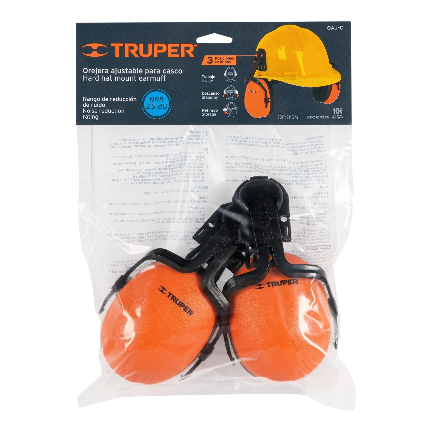 OREJERA AJUSTABLE PARA CASCO, TRUPER 12356