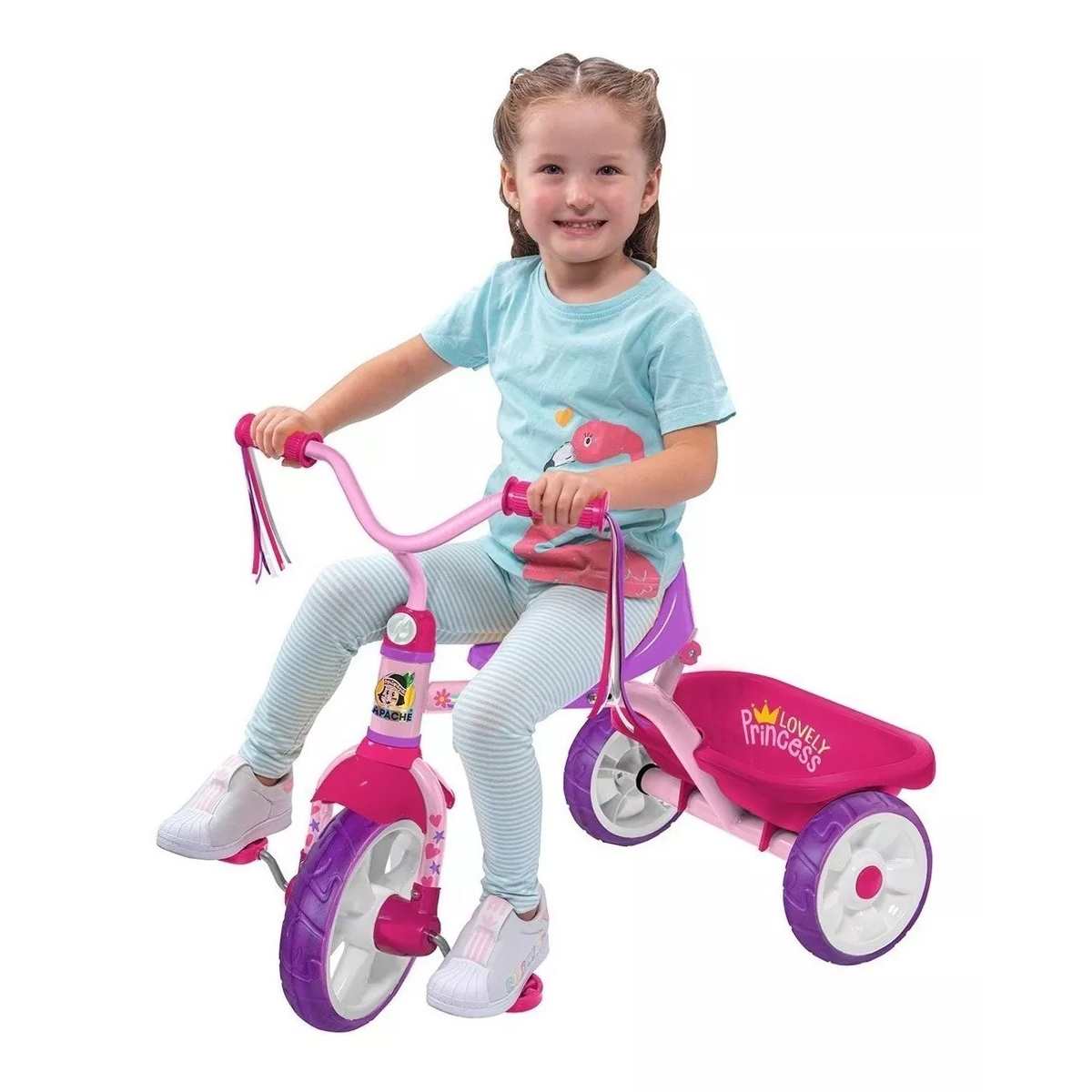 Triciclo Apache Trixie Lila Con Cajuela Rosa