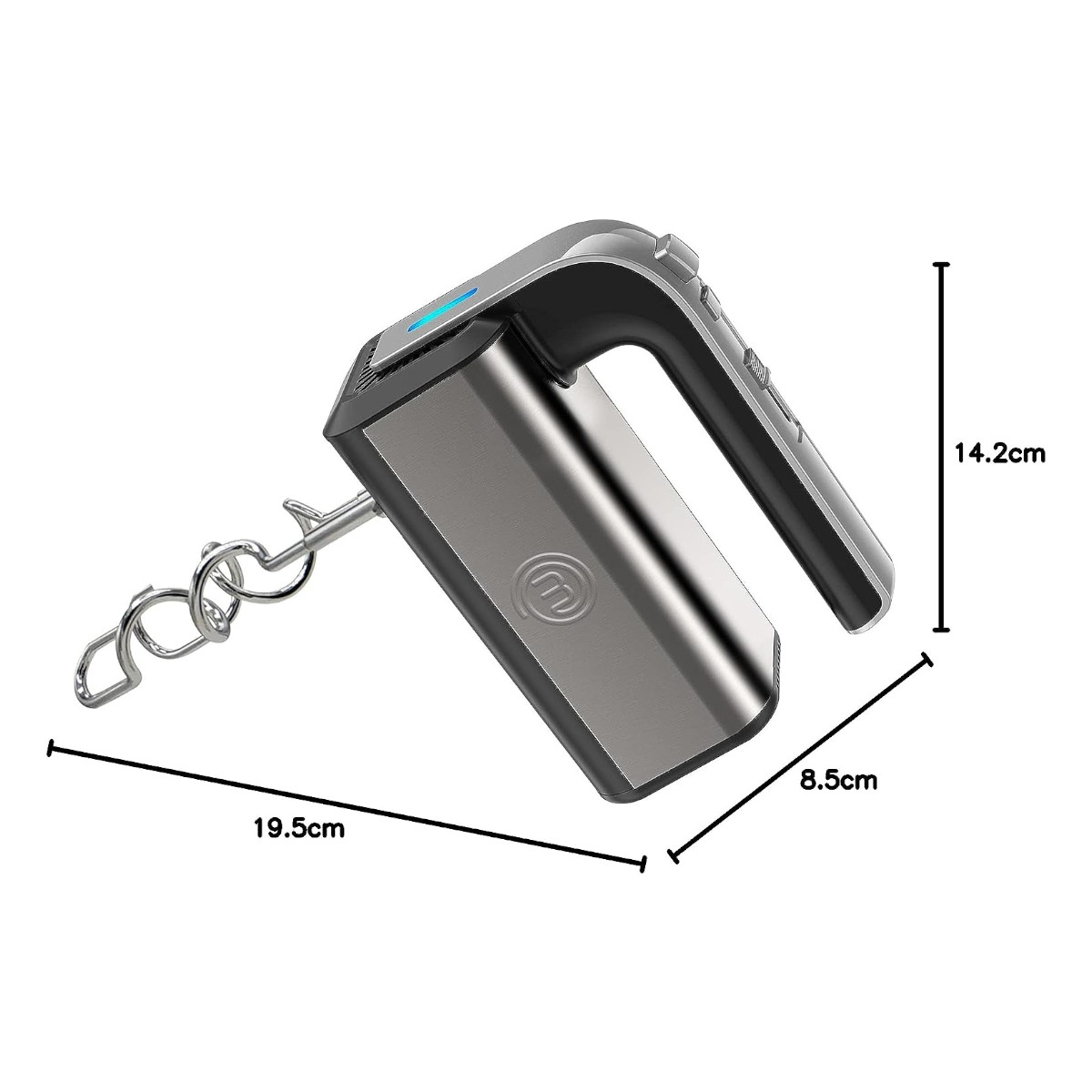 Batidora mano MasterChef MK-HM-300SS 5 vel aspas intercambiables.