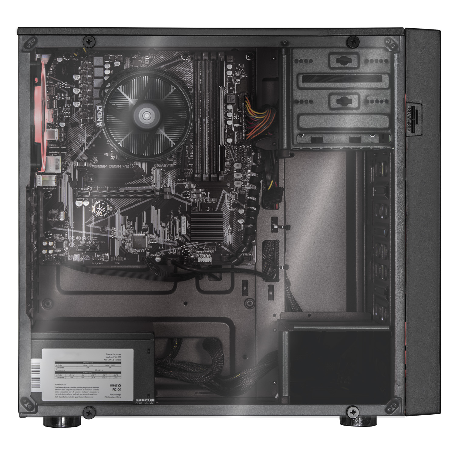 Xtreme PC Gaming AMD Radeon Vega Renoir Ryzen 7 5700G 16GB SSD 500GB Monitor Curvo 23.8 WIFI Black 