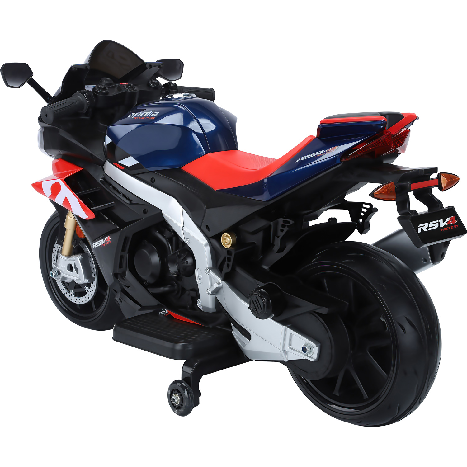 Moto Montable Eléctrica 12v 2 Llantas Apoyo Azul Niño Luz 