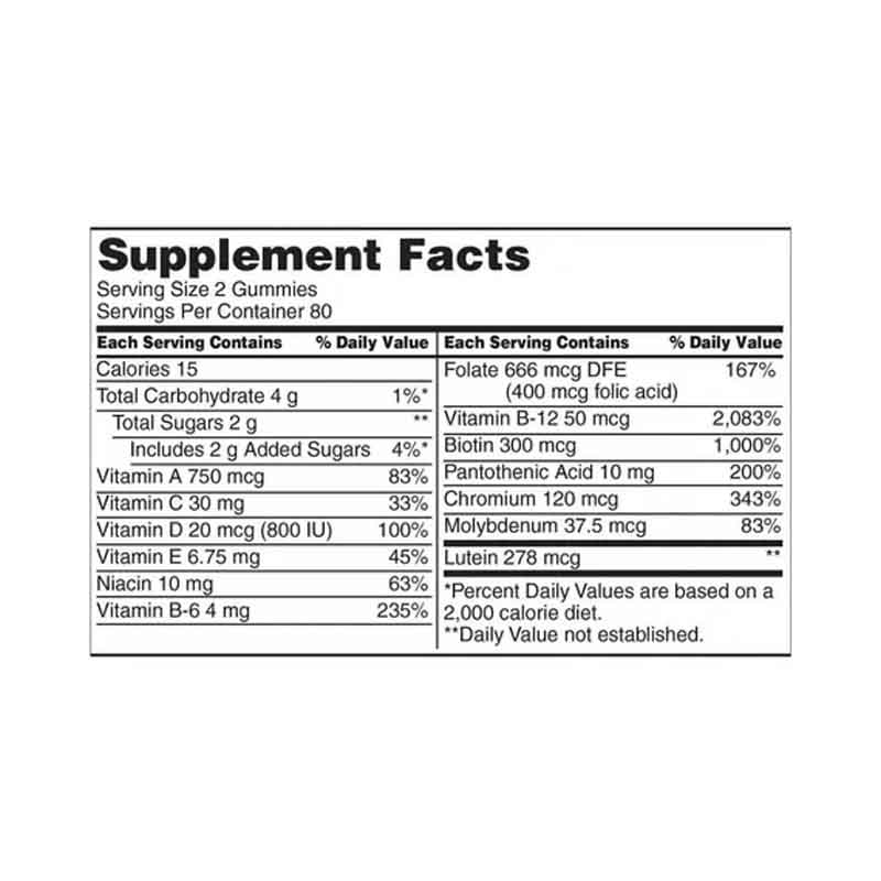 Multivitaminico Adulto Kirkland Signature 160 gomitas Soporte para Los Huesos y Sistema Inmune