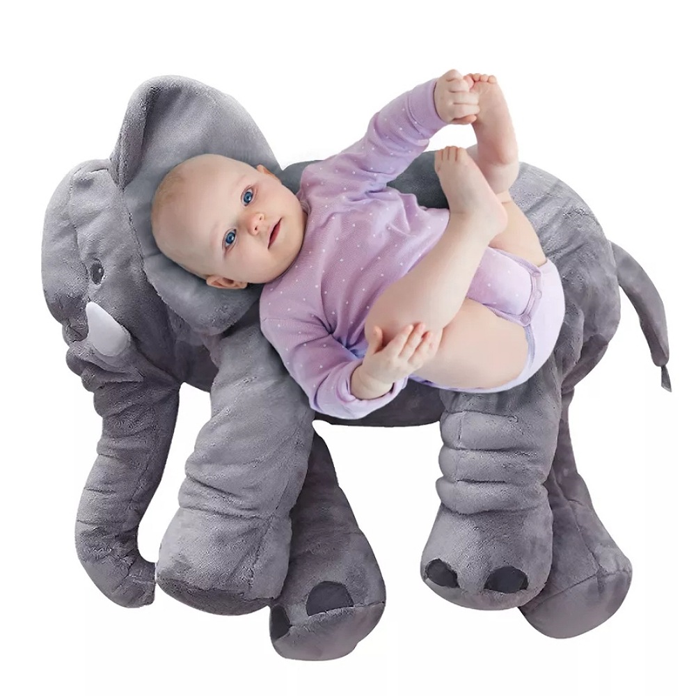 Peluche Grande Elefante Almohada Juguete Niños Y Bebes 60cm
