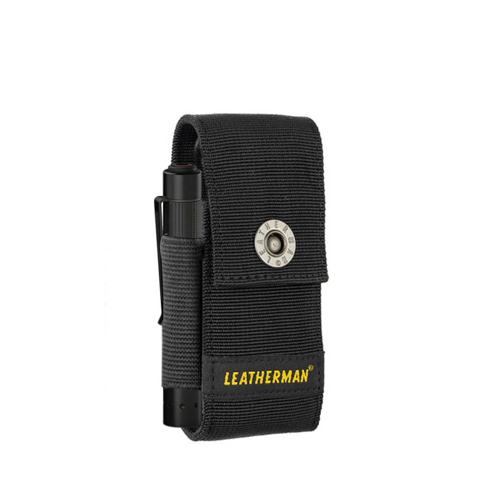 Kit de Multiherramienta SURGE Negra Leatherman con Linterna P2R Core Ledlenser