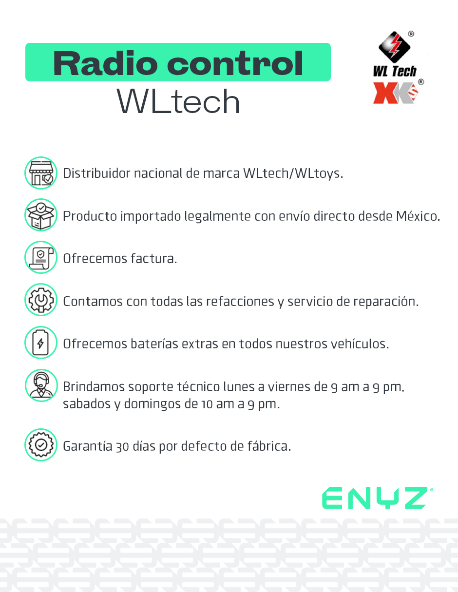 Carro Control Remoto 4x4 off-road 15Km/h 1:10 Jeep Buggy Razer RC Camioneta WLtech WLtoys 104311 rojo
