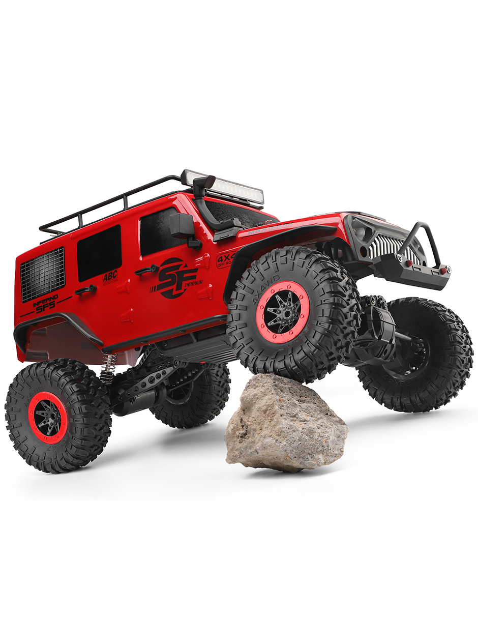 Carro Control Remoto 4x4 off-road 15Km/h 1:10 Jeep Buggy Razer RC Camioneta WLtech WLtoys 104311 rojo