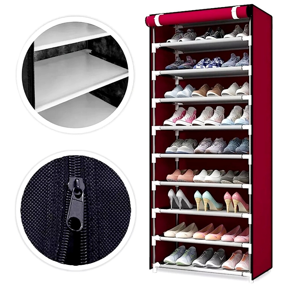 Zapatera Organizador Closet Zapatos 9 Niveles 27 Pares Tela
