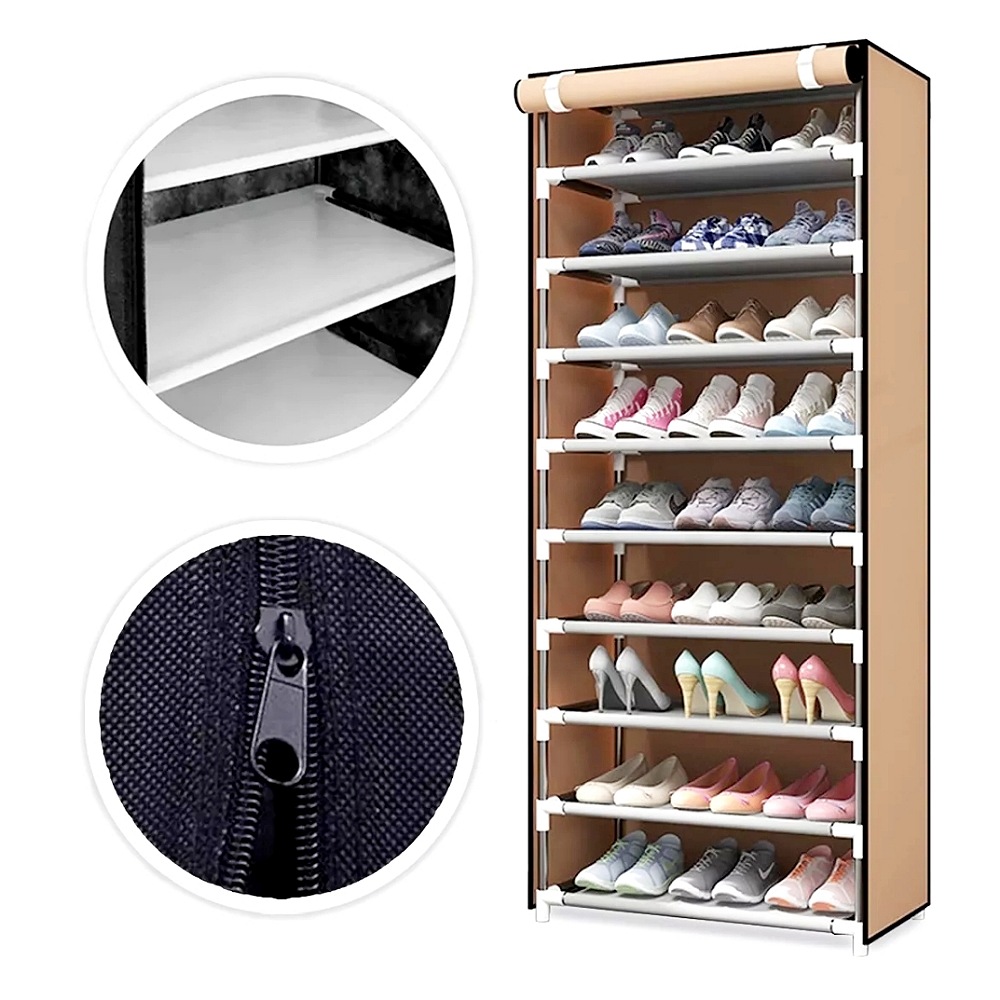 Zapatera Organizador Closet Zapatos 9 Niveles 27 Pares Tela