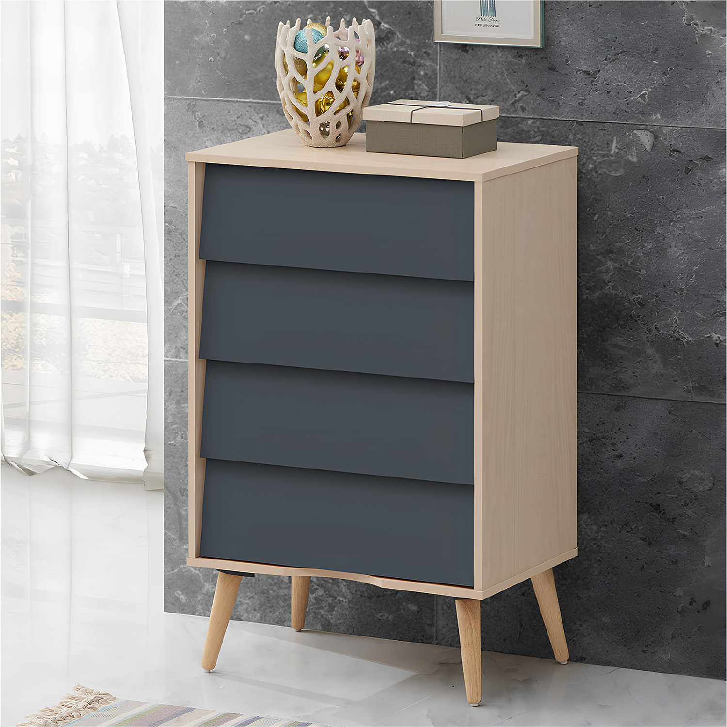 Cómoda Cajonera para Recámara 4 Cajones Bossa Pyze