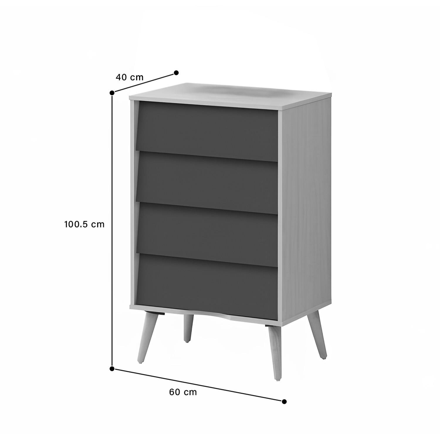 Cómoda Cajonera para Recámara 4 Cajones Bossa Pyze