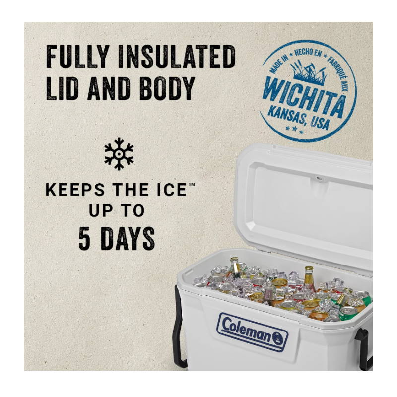 Hielera Coleman 62 Qt 58 Litros Con Ruedas
