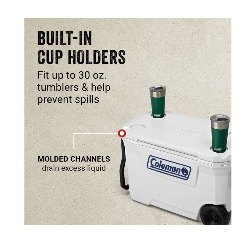 Hielera Coleman 62 Qt 58 Litros Con Ruedas