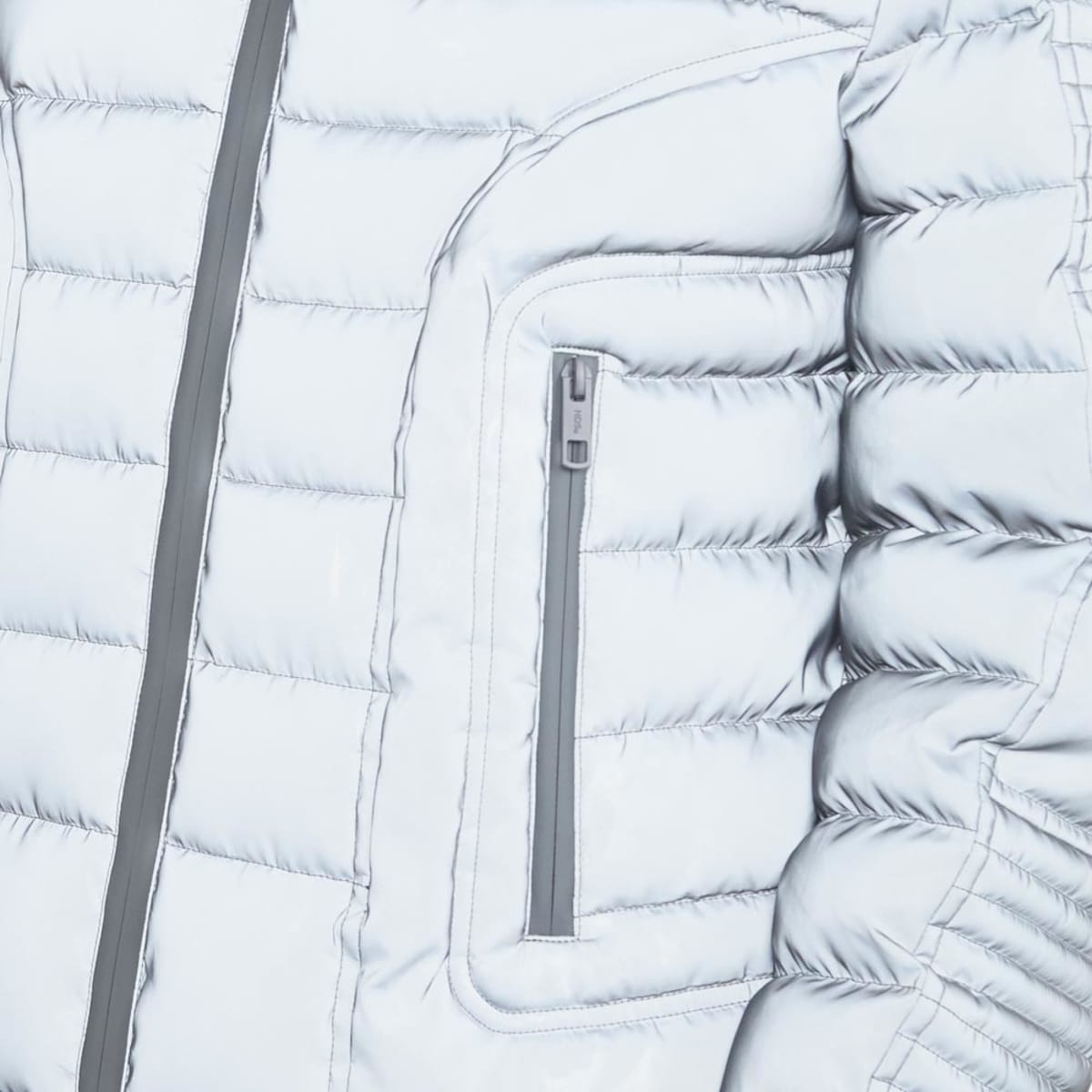 Chamarra reflejante capitonada para hombre, marca Hard Soda, mod. 1097552