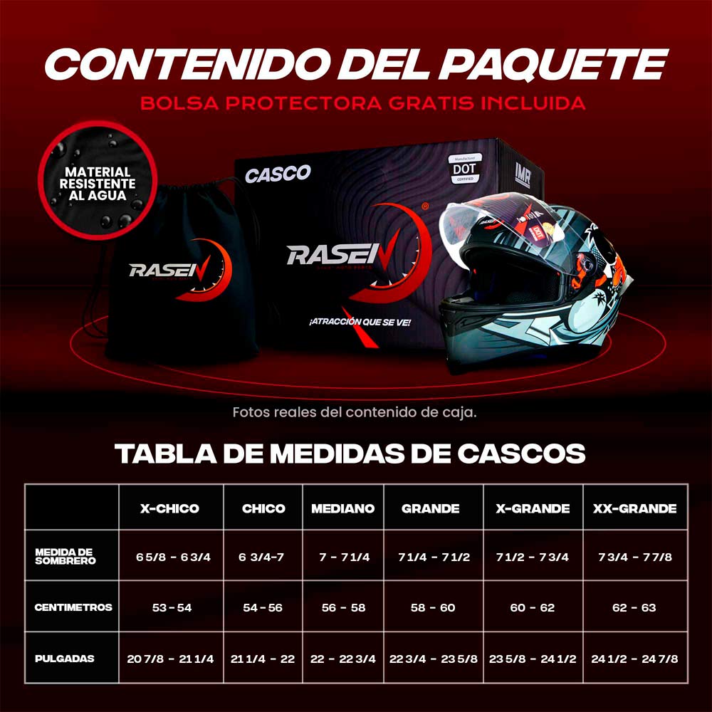 Casco Para Moto Rasen Cerrado Negro Con Gris Certificado Dot              L