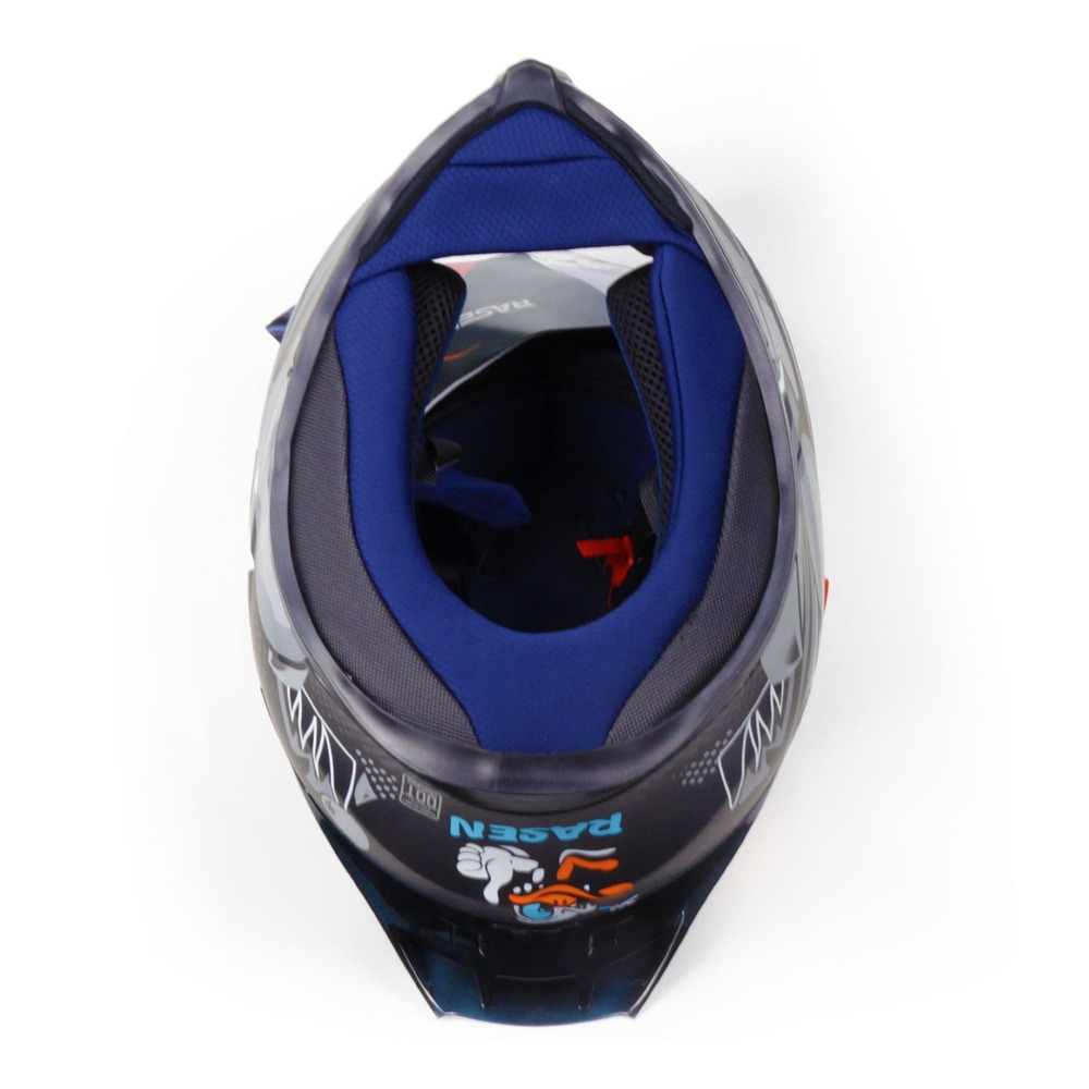 Casco Para Moto Rasen Cerrado Negro Con Gris Certificado Dot              L