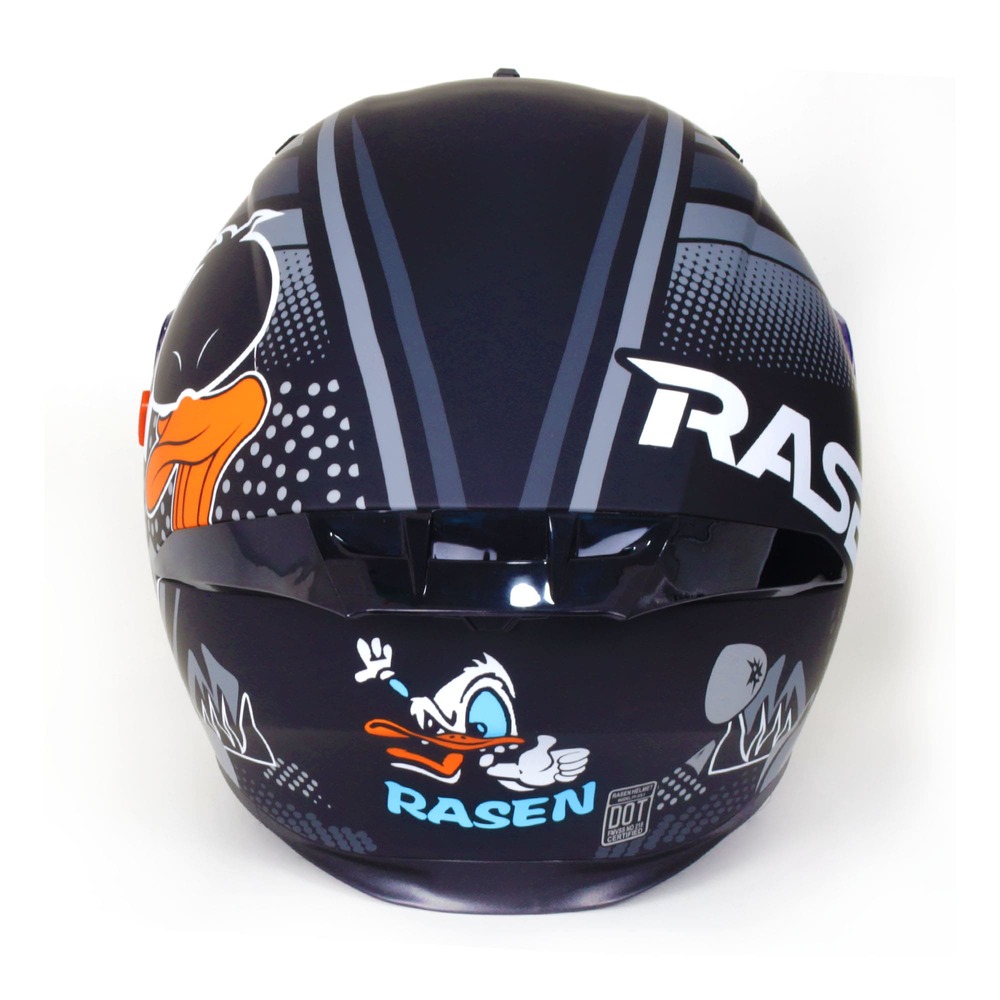 Casco Para Moto Rasen Cerrado Negro Con Gris Certificado Dot              L