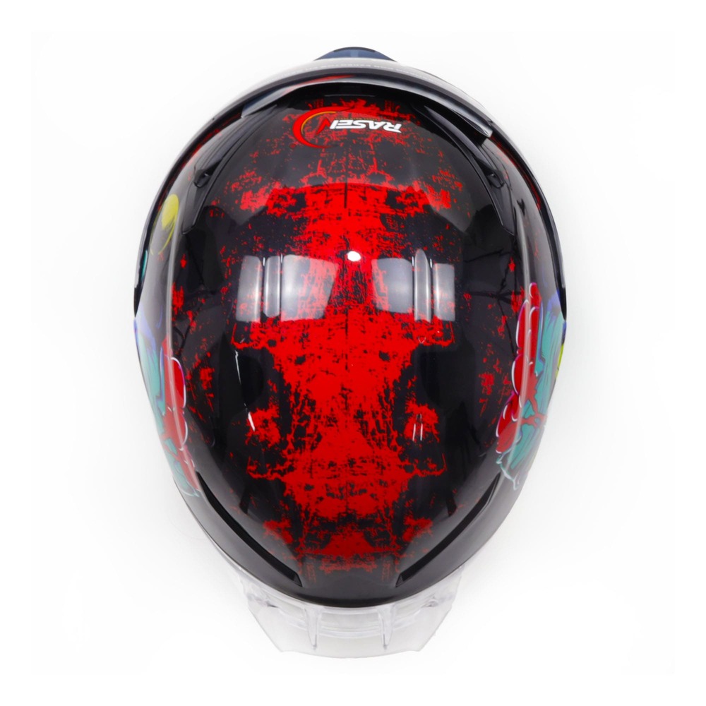 Casco Para Moto Rasen Cerrado Zombie Certificado Dot                Rojo L