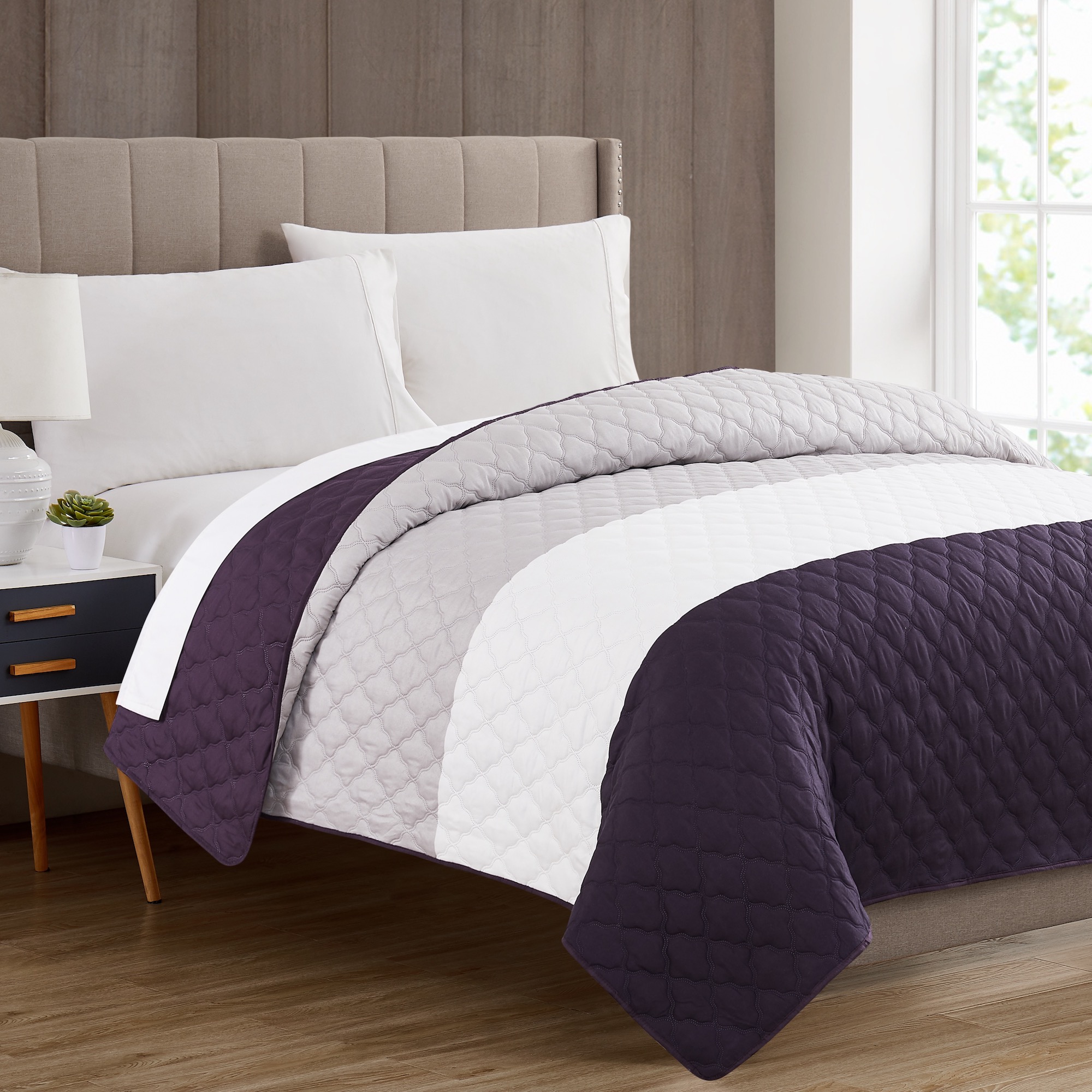 Cubrecama Individual ALLURE Reversible Diseño Impreso 100% Poliéster