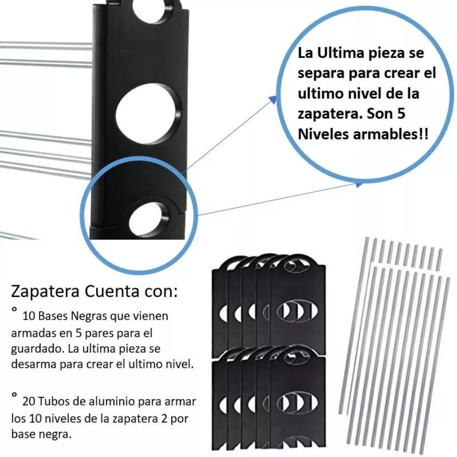 Zapatera puerta Rack & Pack 12 niveles 30 pares