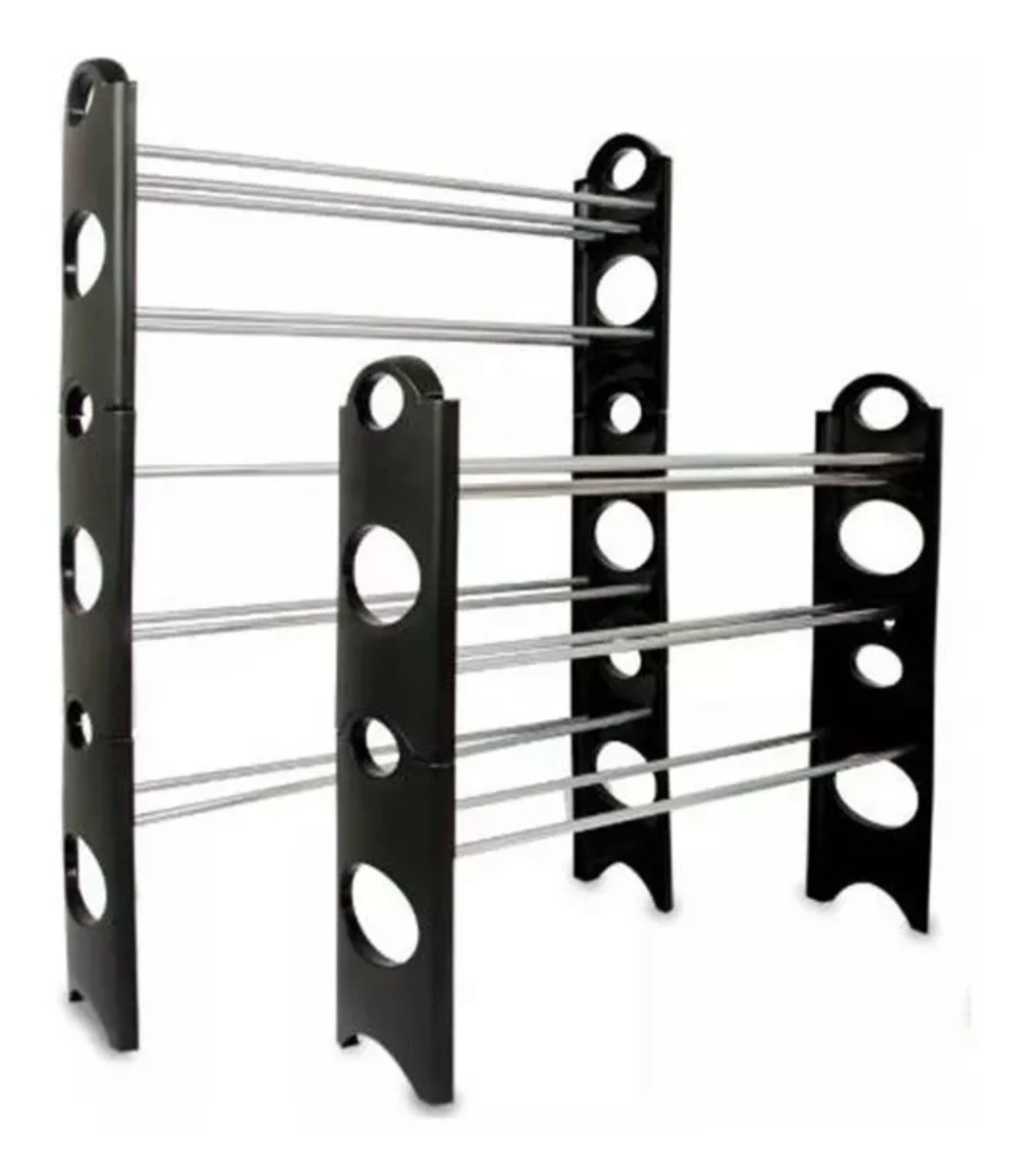 Rack Zapatera 10 Niveles 30 Pares Zapatos Organizador Mueble Color Negro