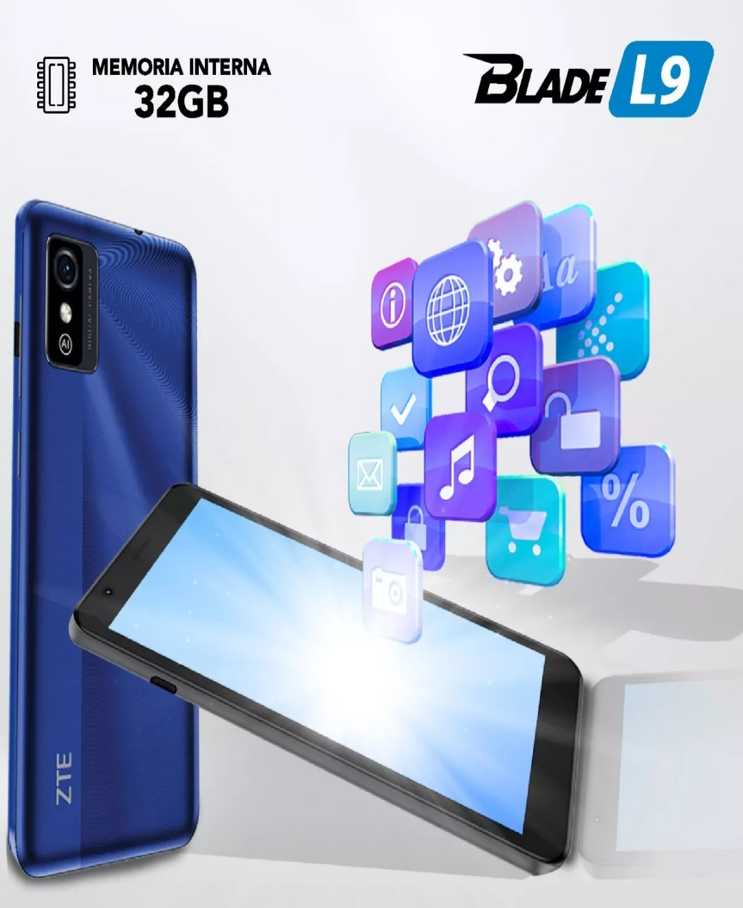Celular Zte Blade L9 32gb + 1gb Ram Android 11 Liberado Gris