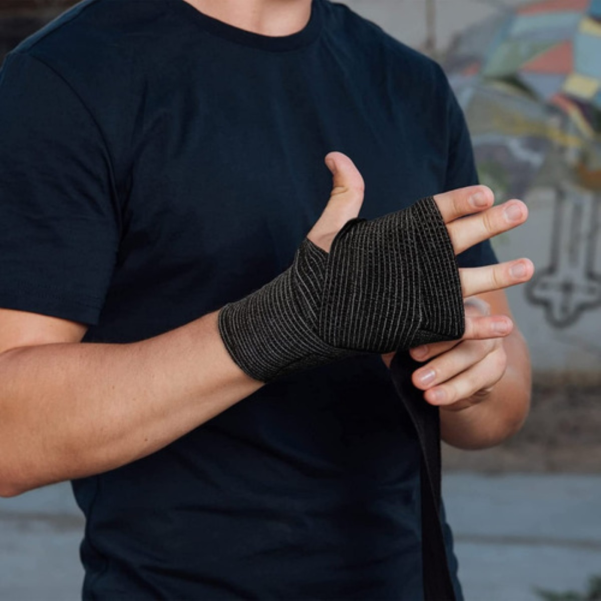 Cinta Venda Elástica Cohesiva Autoadherible De 5cm X 4.5m NEGRO