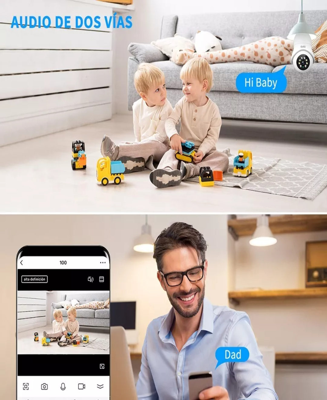 Ojo® 5g Cámara De Seguridad 360 Wifi Exterior/ Interior Hd