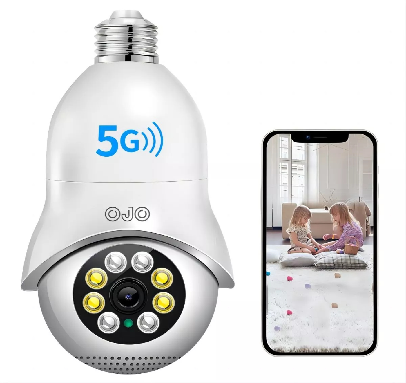 Ojo® 5g Cámara De Seguridad 360 Wifi Exterior/ Interior Hd