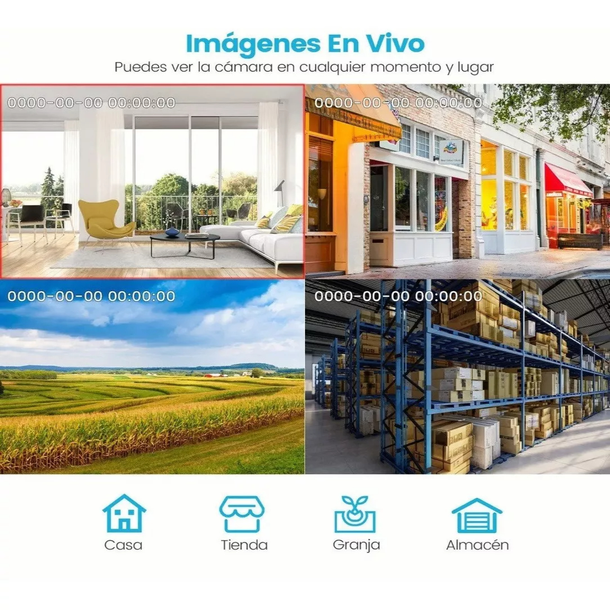 Cámara De Seguridad Exterior Wifi Vigilancia Ip Alarma 3mp