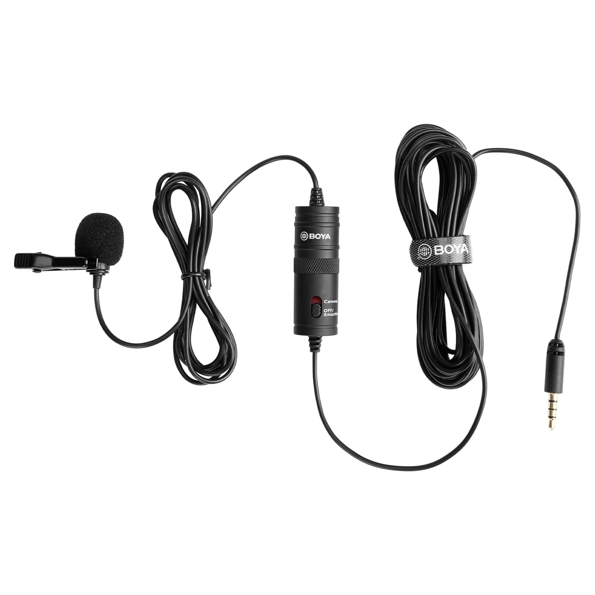 Microfono Lavalier BOYA BY-M1 Omnidireccional 3.5mm + Adaptador a 6.3mm 