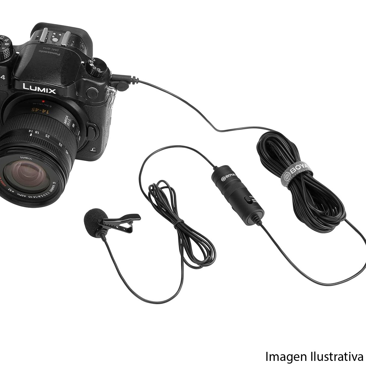 Microfono Lavalier BOYA BY-M1 Omnidireccional 3.5mm + Adaptador a 6.3mm 