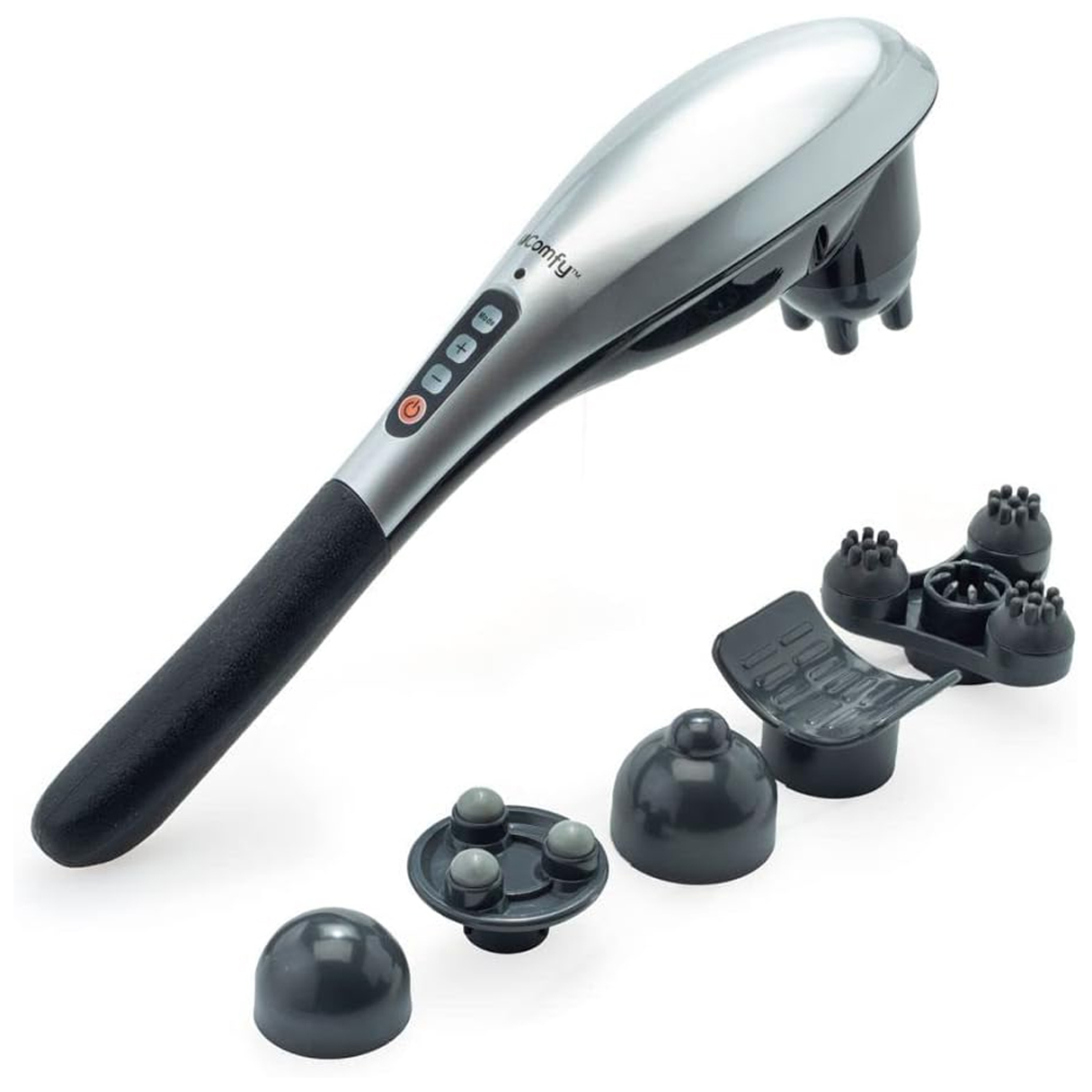 Masajeador de Mano UCOMFY PRO Recargable 6 Cabezales 3 Niveles de Intensidad 